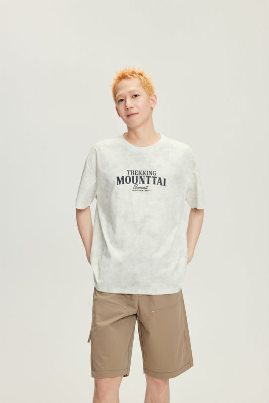 Men's Casual Graphic Crew-Neck T-Shirt - 16T1011 - White image 3