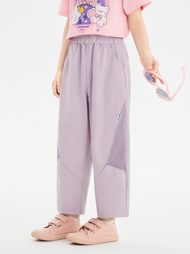 Unisex Kids' Barrel-Leg Pants - 16K0017 - Purple main/front image 4