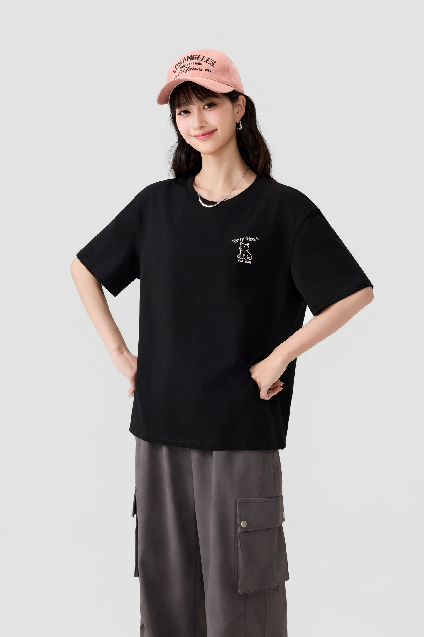 Women's Logo Short-Sleeve T-Shirt - 16T5048 - Black Floral main/front image 2
