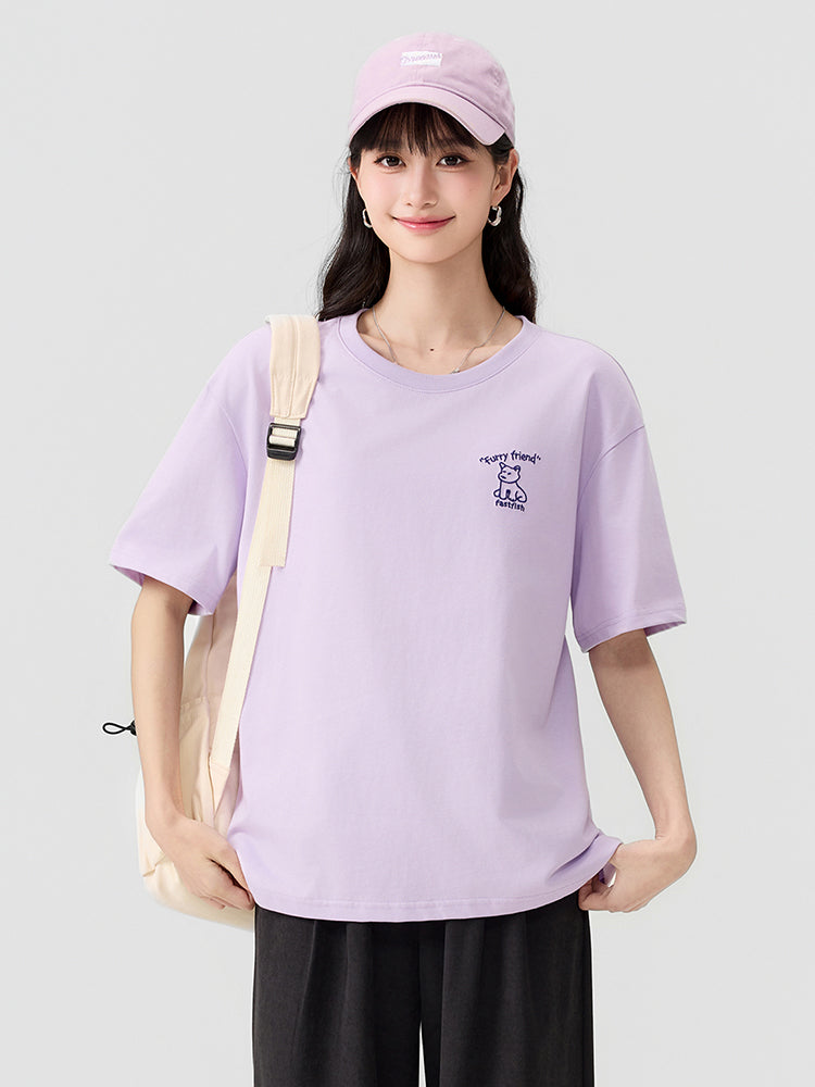 Women's Logo Short-Sleeve T-Shirt - 16T5048 - Purple extra front image 5