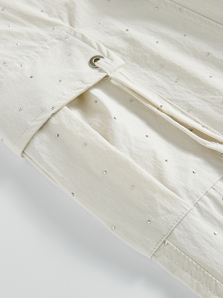 Women's Wide-Leg Cargo Pants - 16K5103 - Off White detail image 1