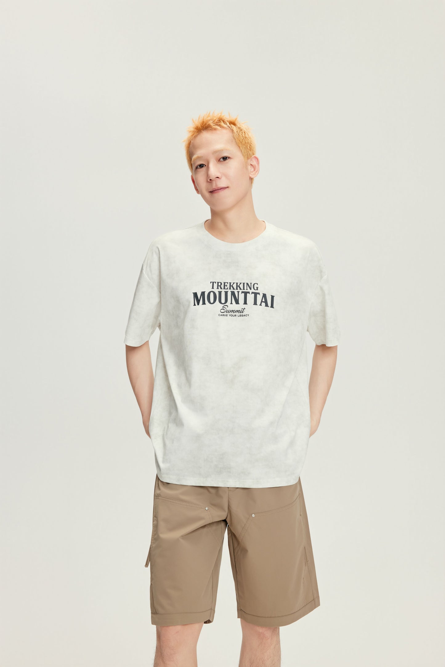 Men's Casual Graphic Crew-Neck T-Shirt - 16T1011 - White image 3