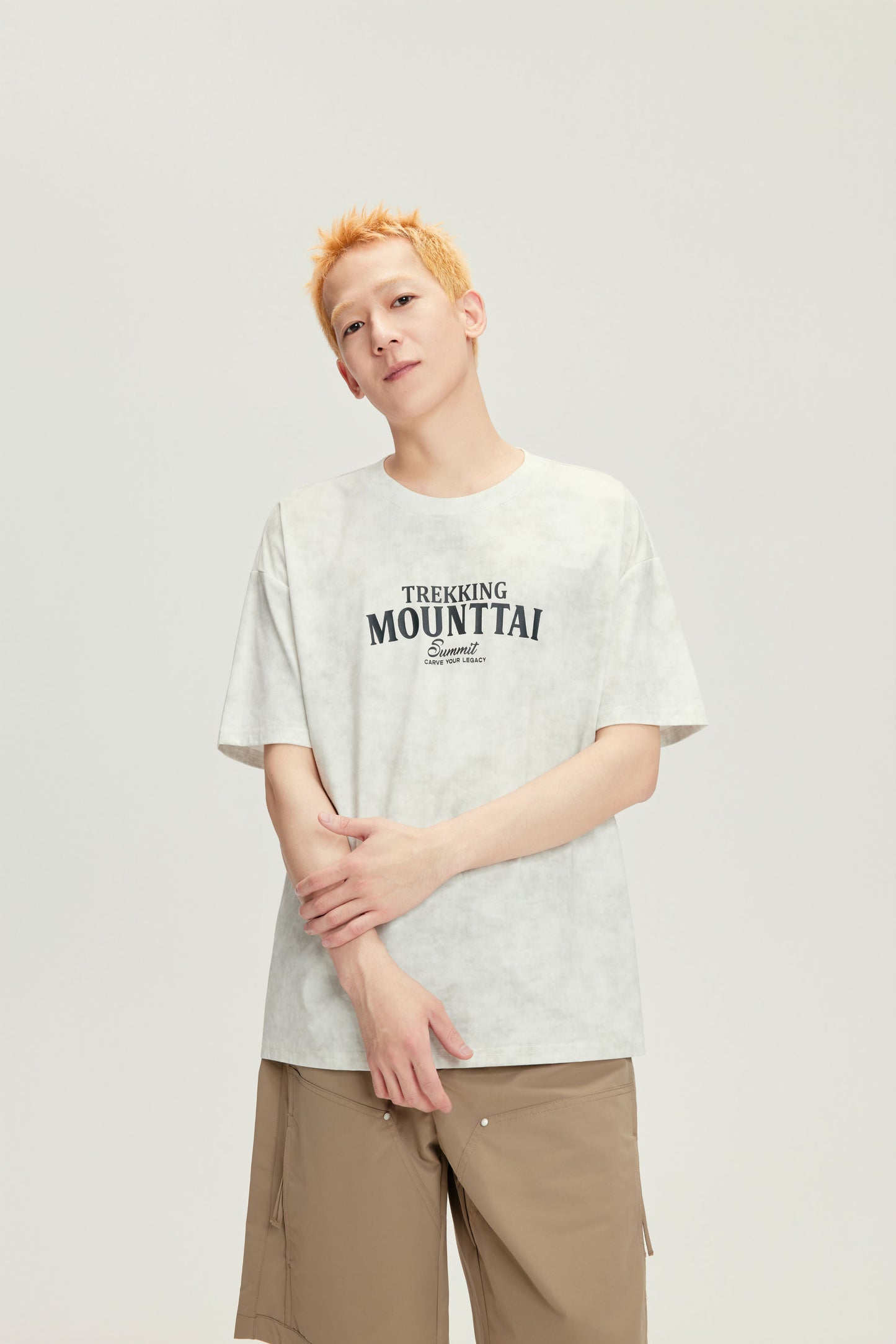 Men's Casual Graphic Crew-Neck T-Shirt - 16T1011 - White image 5