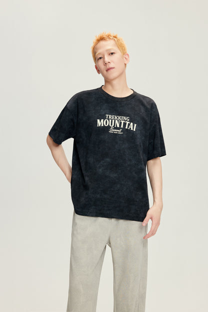 Men's Casual Graphic Crew-Neck T-Shirt - 16T1011 - Dark Gray image 1