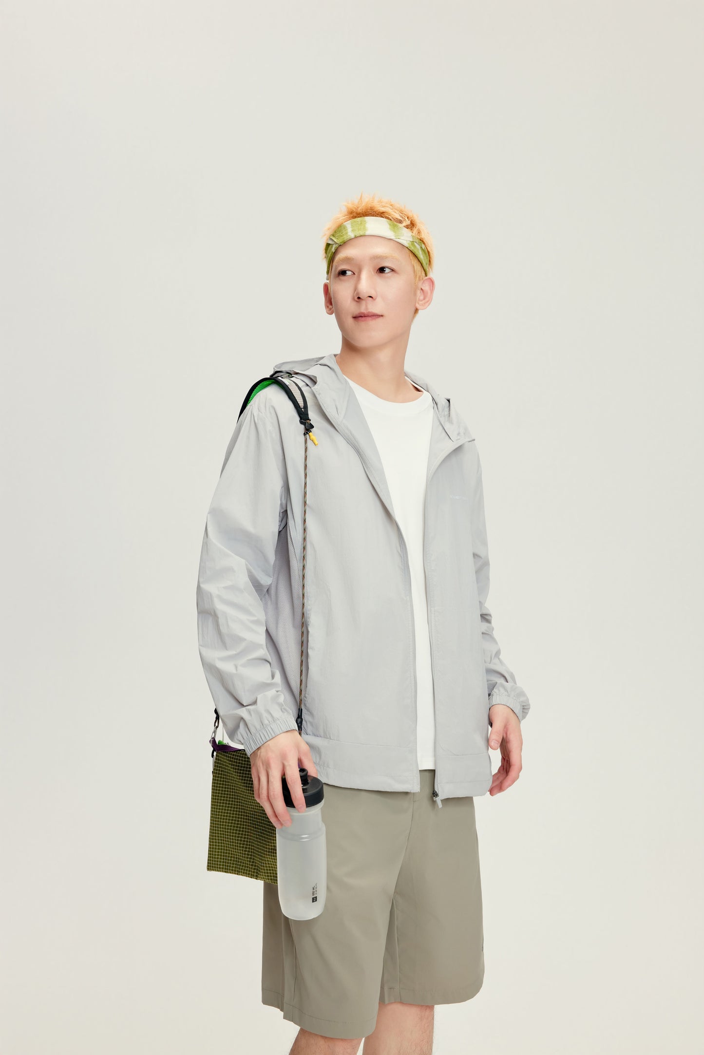 Men's Lightweight Hooded Sun Protection Jacket - 16P1006 - Light Blue image 2