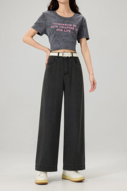 Women's Straight-Leg Jeans - 16N5079 - Light Denim Blue back image 4