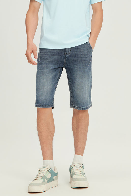 Men's Denim Shorts - 16N1037 - Light Gray image 2