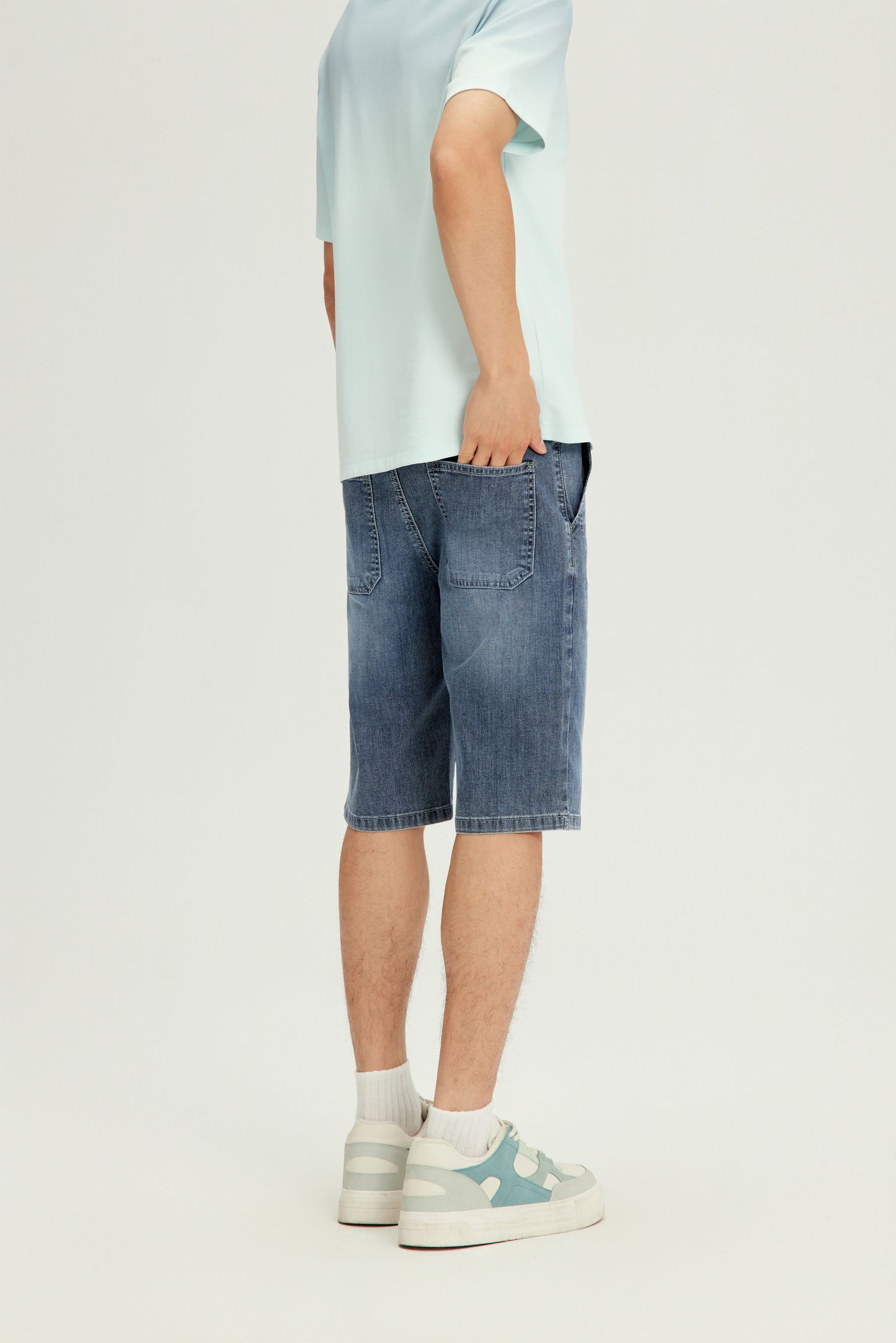 Men's Denim Shorts - 16N1037 - Denim Blue image 1