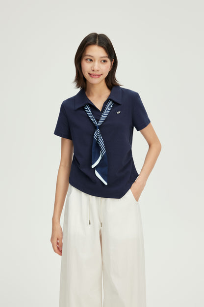 Women's Pullover Polo Shirt - 16L5021 - White image 1