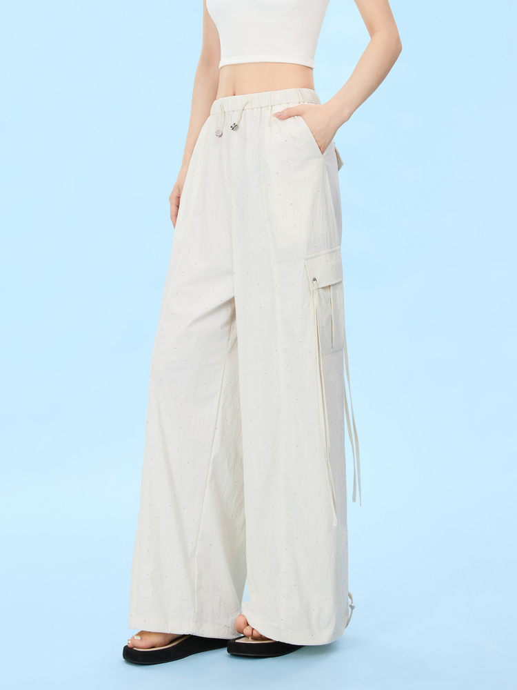 Women's Wide-Leg Cargo Pants - 16K5103 - Off White image 4