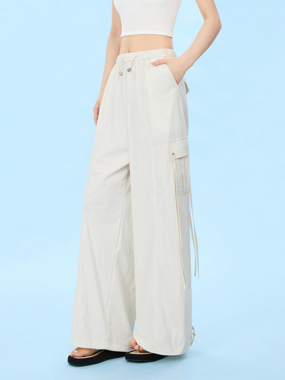 Women's Wide-Leg Cargo Pants - 16K5103 - Off White image 4