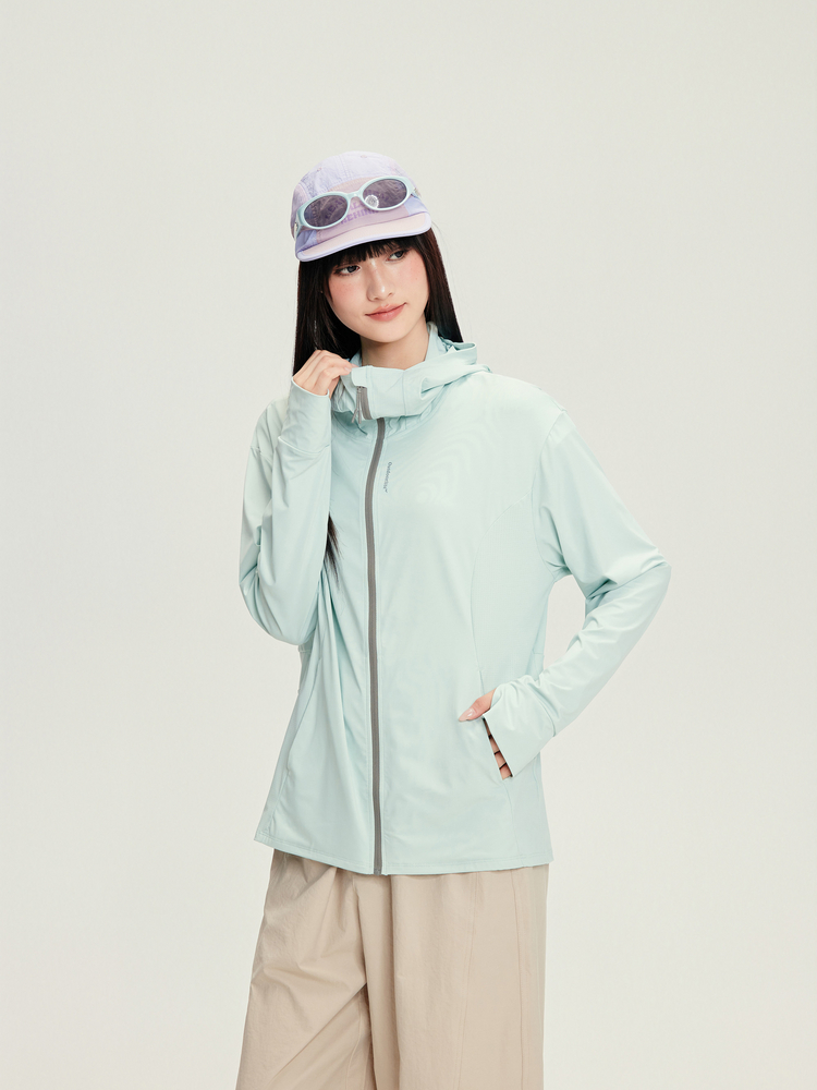 Women's Lightweight Hooded Sun Jacket - 16P5001 - Light Beige image 2