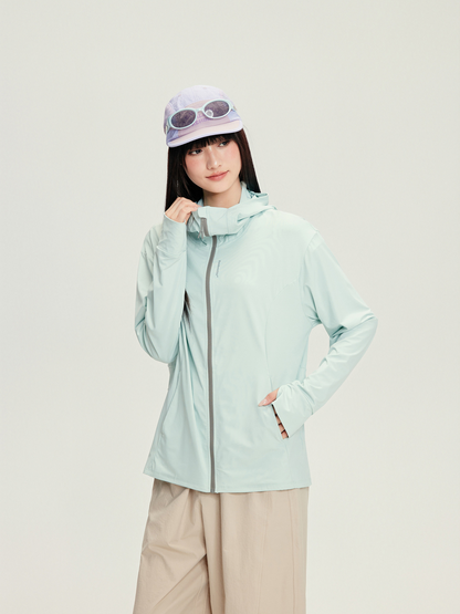 Women's Lightweight Hooded Sun Jacket - 16P5001 - Light Beige image 2