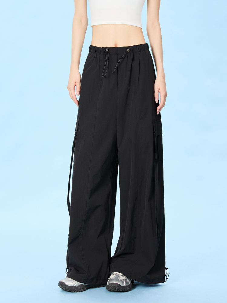 Women's Wide-Leg Cargo Pants - 16K5103 - Black image 3