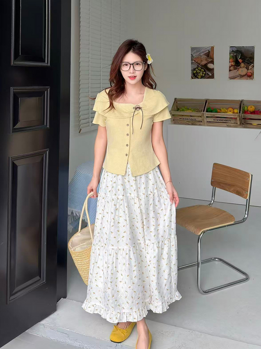 Women's Skirt Set - 16D8029 - Egg Yellow image 1