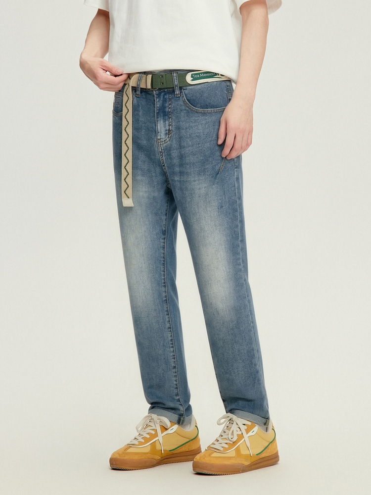Men's Tapered Denim Pants - 16N1060 - Denim Blue image 4