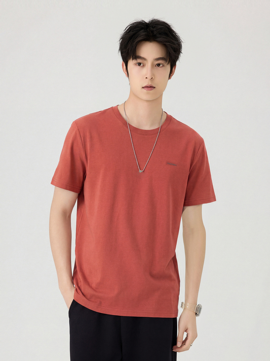 Men's Casual Crew-Neck T-Shirt - 16T1012 - Light Green / Dark Gray image 1
