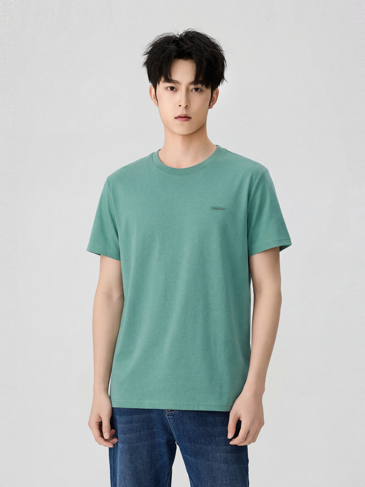 Men's Casual Crew-Neck T-Shirt - 16T1012 - Orange Red image 2