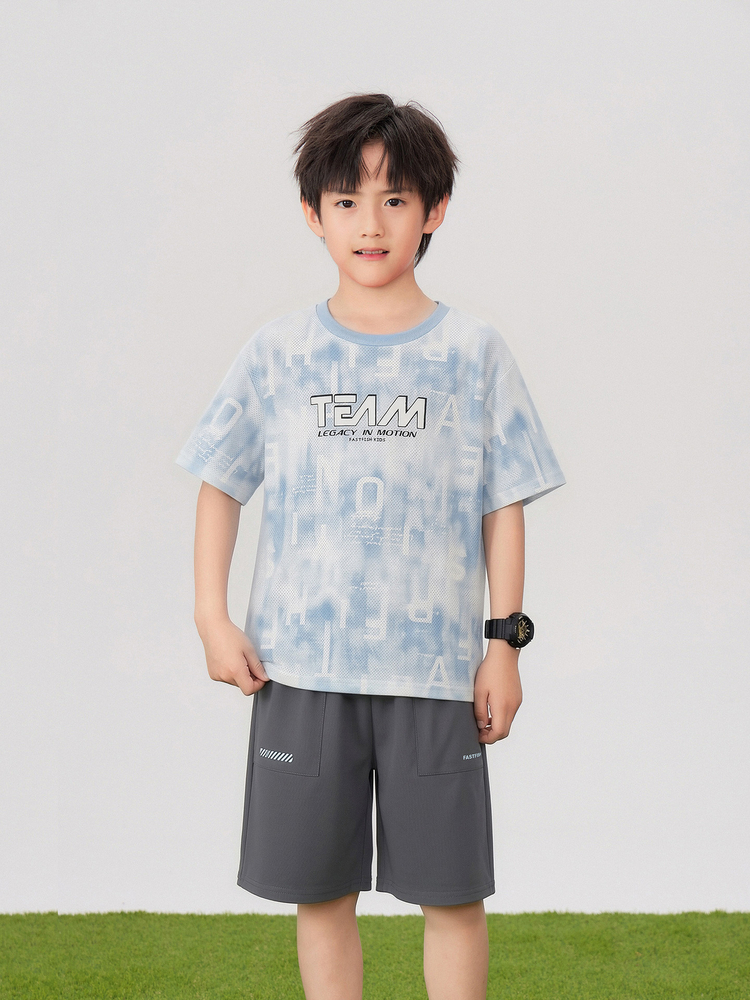 Unisex Kids' Pants Set - 16D0005 - Powder Blue main/front image 1