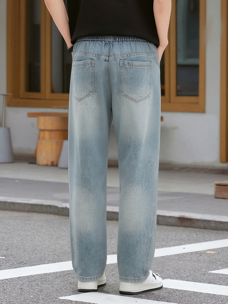 Men's Loose Fit Denim Pants - 16N4014 - Denim Blue image 1