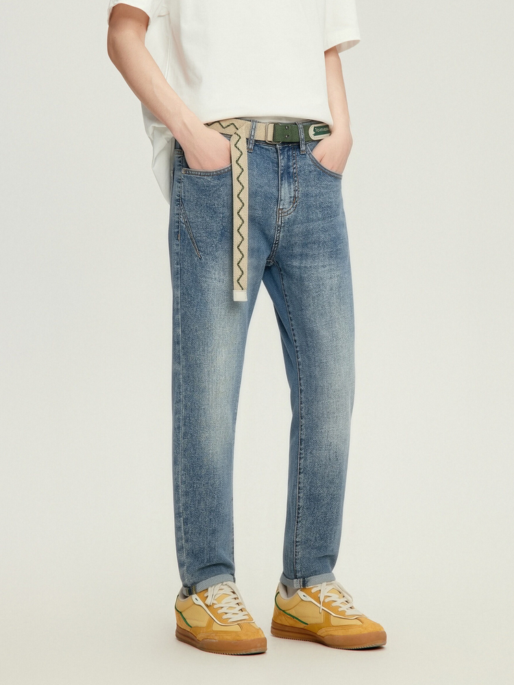Men's Tapered Denim Pants - 16N1060 - Denim Blue image 3