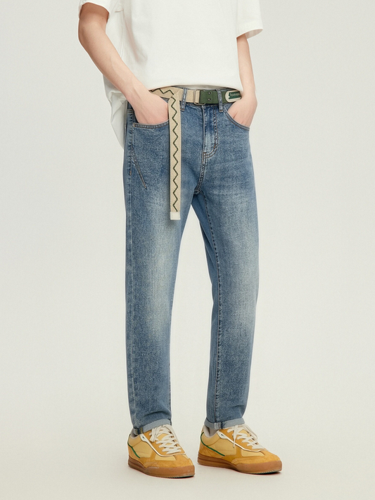 Men's Tapered Denim Pants - 16N1060 - Denim Blue image 3