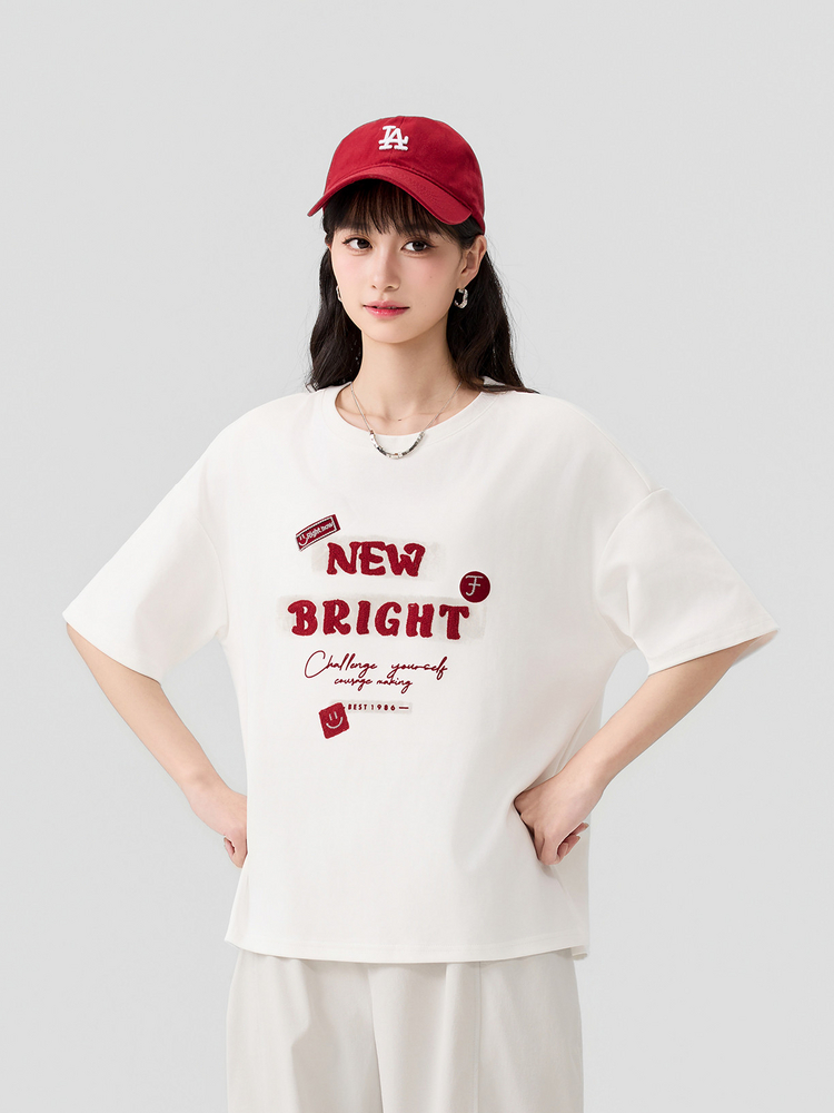 Women's Loose-Fit Crew-Neck T-Shirt - 16T5017 image 3
