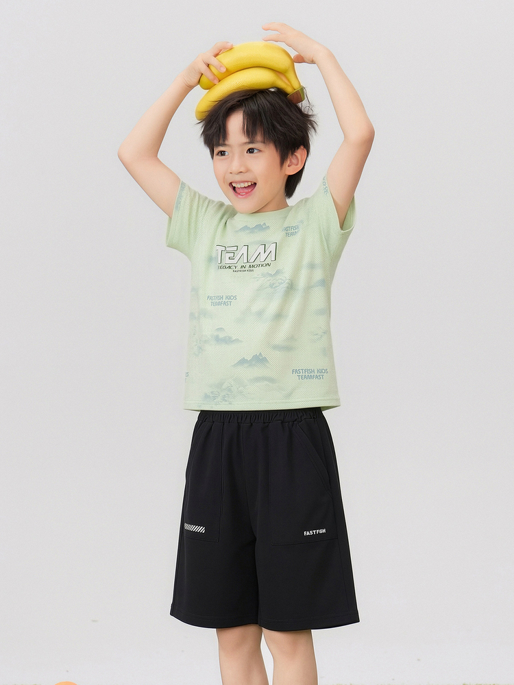 Unisex Kids' Pants Set - 16D0005 - Light Green main/front image 3