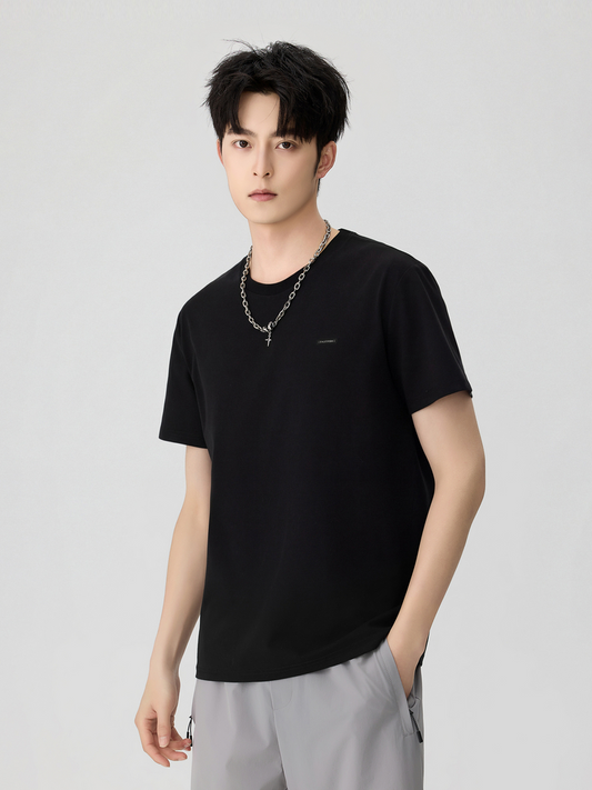 Men's Casual Crew-Neck T-Shirt - 16T1012 - Green image 3