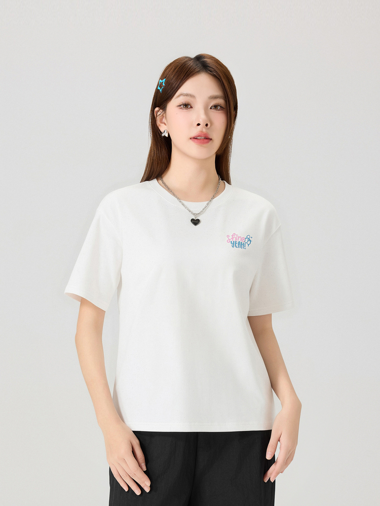 Women's Shine Yeah Crew-Neck T-Shirt - 16T5093 - Heather Gray image 2