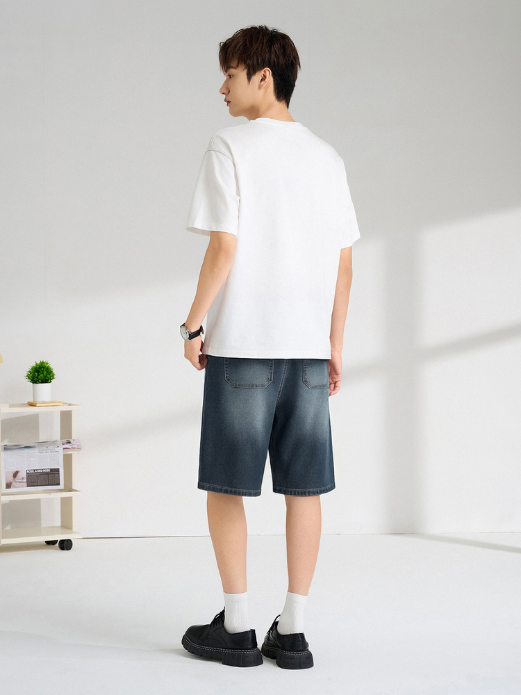 Men's Denim Shorts - 16N1037 - Denim Blue image 4