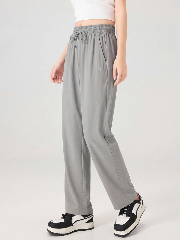 Women's Drawstring Wide-Leg Pants - 16K5030 - Black image 2